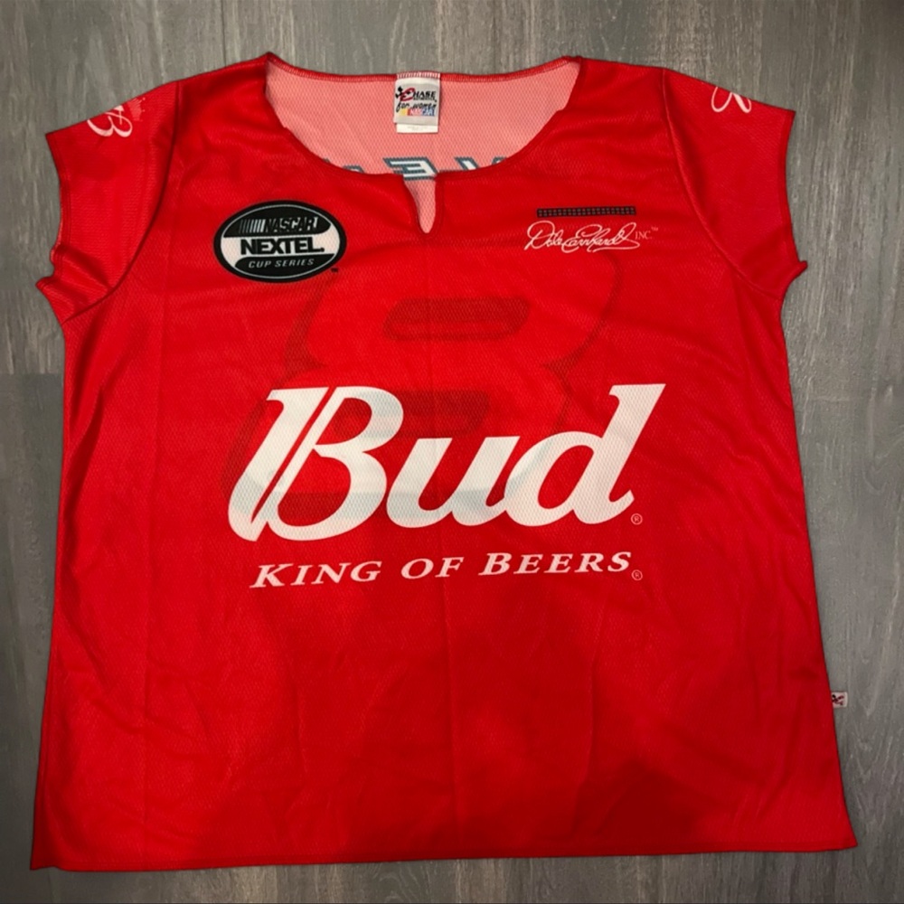 Chase Authentics Dale Earnhardt Jr #8 Budweiser NASCAR Women’s Jersey‎ Top L